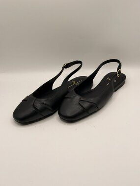 Linea Paolo Women's Black Deena Slingback Flat Sz 6.5
